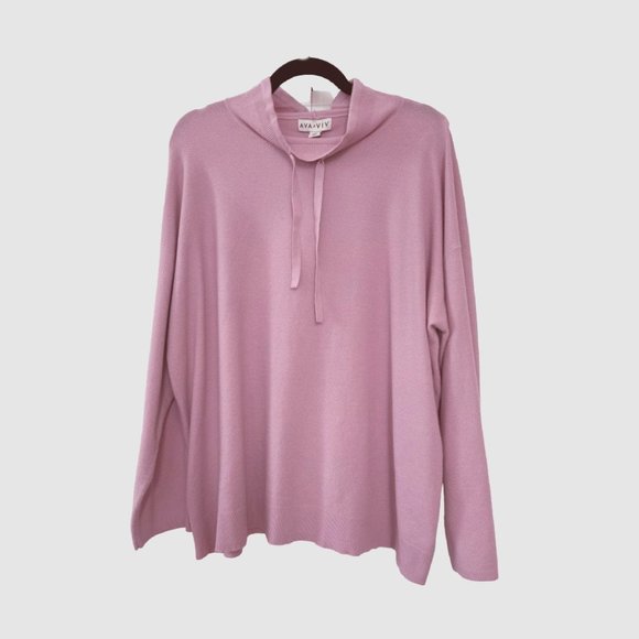 Ava & Viv Tops - Ava & Viv Soft Mauve Long Sleeve Knit Top 2X